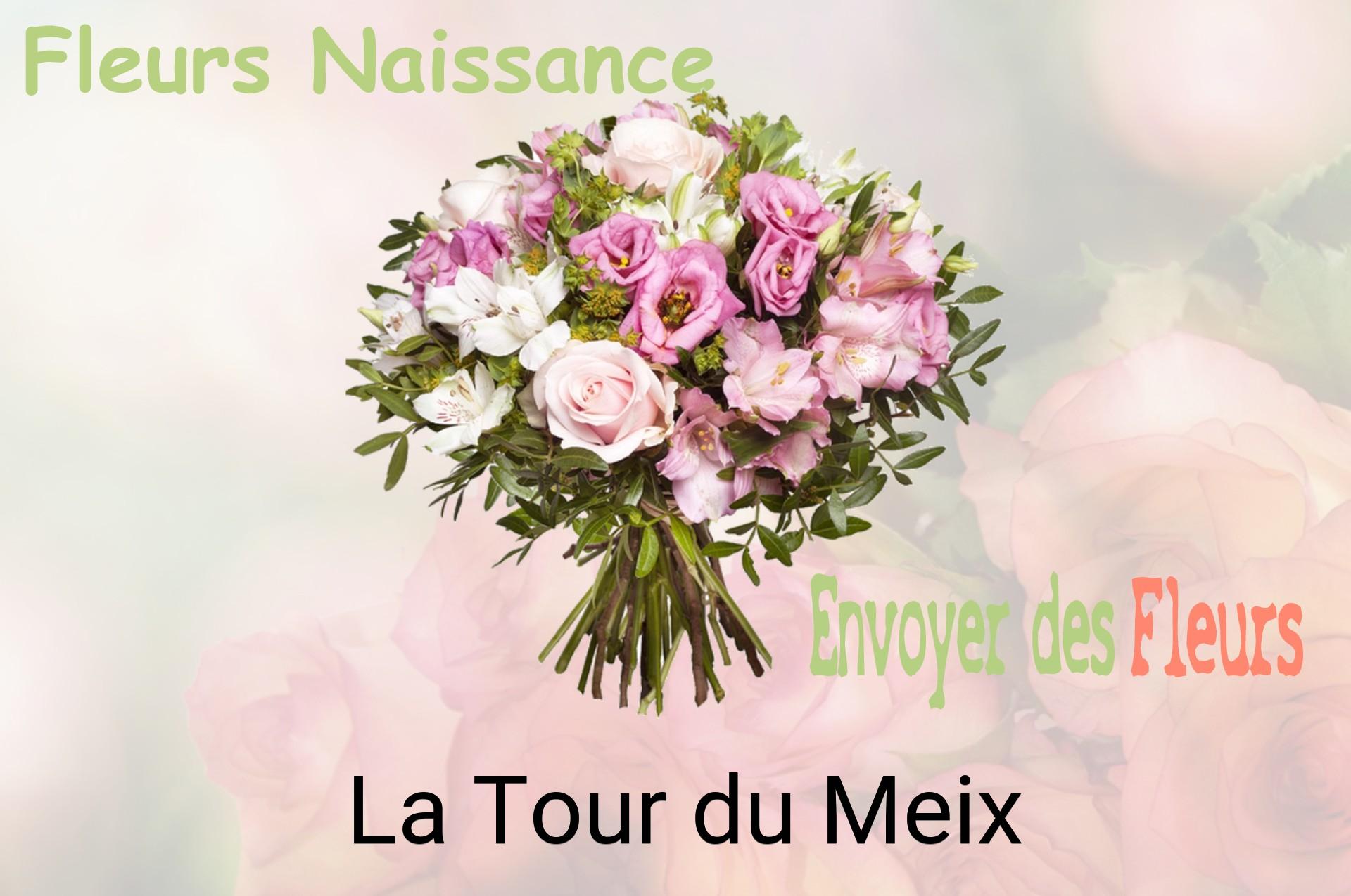 Bouquet de fleurs de naissance livré à La Tour-du-Meix